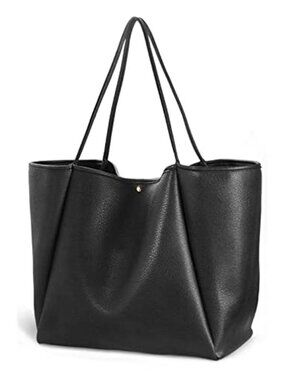 Oversize Pu Leather Tote Weekender Bag Shopper Handbag Travel Purse